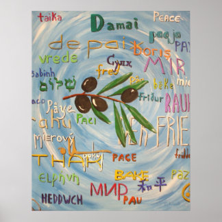 Afdruk 'Peace Language - Version 2' (SSS) Poster
