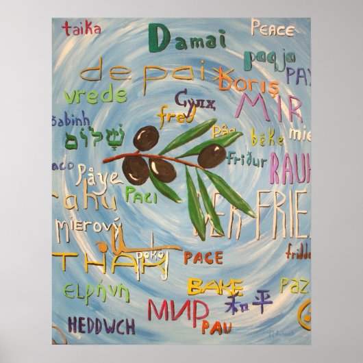 Afdruk 'Peace Language - Version 2' (SSS) Poster (Voorkant)