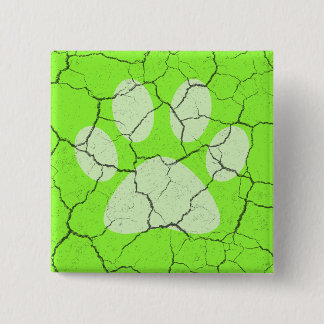 Afdruk Pinback-Button met groene handpalmen in rac Vierkante Button 5,1 Cm