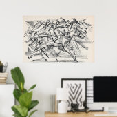 Afdruk poster voor paardenraces (Thuiskantoor)