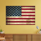 Afdruk Rustic American 50 Star-vlag Canvas Afdruk (Insitu (Woonkamer))