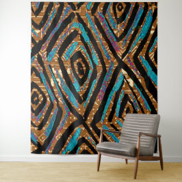 Afdruk van Afrikaanse modderkleding Wandkleed