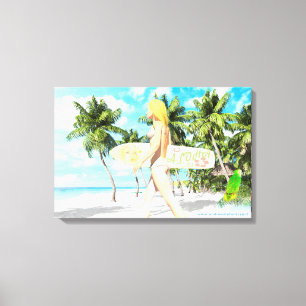 Afdruk van Aloha 01-canvas Canvas Afdruk