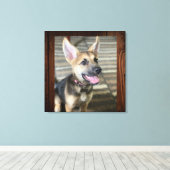 Afdruk van Athena-puppy canvas (Insitu (Houten vloer))