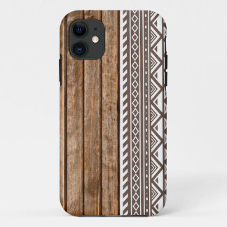 Afdruk van Aztec-houten plaat iPhone 11 Hoesje