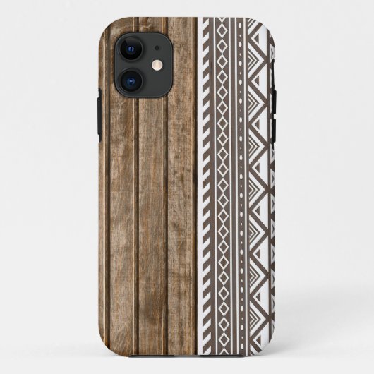 Afdruk van Aztec-houten plaat Case-Mate iPhone Case (Achterkant)