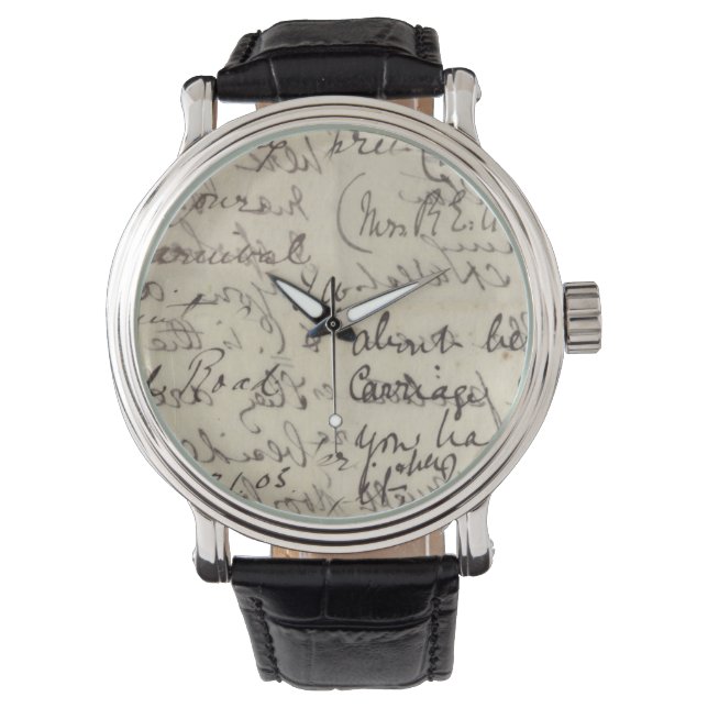  afdruk van de antieke Script-kalligrafie Horloge (Voorkant)