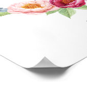 Afdruk van gepersonaliseerde Floral-poster Poster (Hoek)