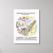 Afdruk van het schilderwerk van Refugee Water Slid Canvas Afdruk (Voorkant)