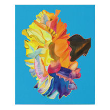 Afdruk van kleurrijke waterverf van de anjer