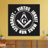 Afdruk van masonische symboolcanvas canvas afdruk (Insitu (Woonkamer))