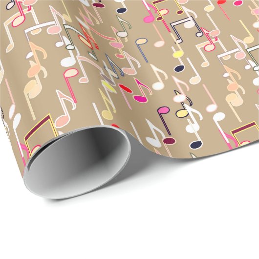Afdruk van muzieknoten - tauptan, multi cadeaupapier (Rol Hoek)