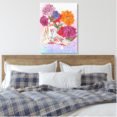 Afdruk van platte anatomische schilfers, van Flora Canvas Afdruk (Insitu (Slaapkamer))