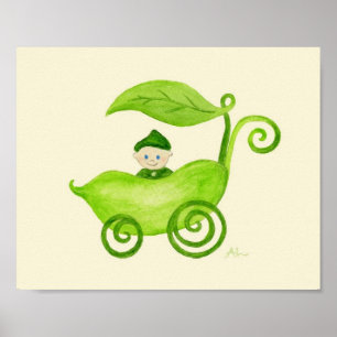 Afdruk van poster met tweet Pea Boy-kunst