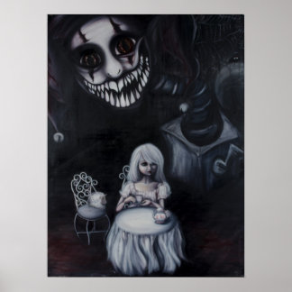 Afdruk van poster van olieverfschilderijen in de v