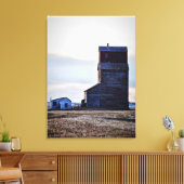 Afdruk van Prairie Elevator Stretch Canvas (Insitu (Woonkamer))