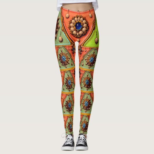 Afdruk van renaissance jewels leggings (Voorkant)