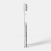 Afdruk van roodgrijs bamboe Monogram iPhone Hoesje (Linkerkant)