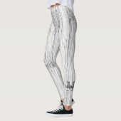 Afdruk van roodgrijs bamboe Monogram Leggings (Links)
