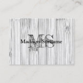 Afdruk van roodgrijs bamboe Monogram Visitekaartje (Voorkant)