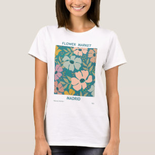 Afdruk van ventilatormarkt Madrid T-shirt