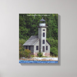 Afdruk van vuurtoren van Grand Island East Channel Canvas Afdruk