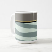 Afdruk van zwart-wit en zwart-wit koffiemok (Voorkant links)