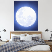 Afdruk volledig Moon Blue Aura Stretted Canvas (Insitu (Slaapkamer))