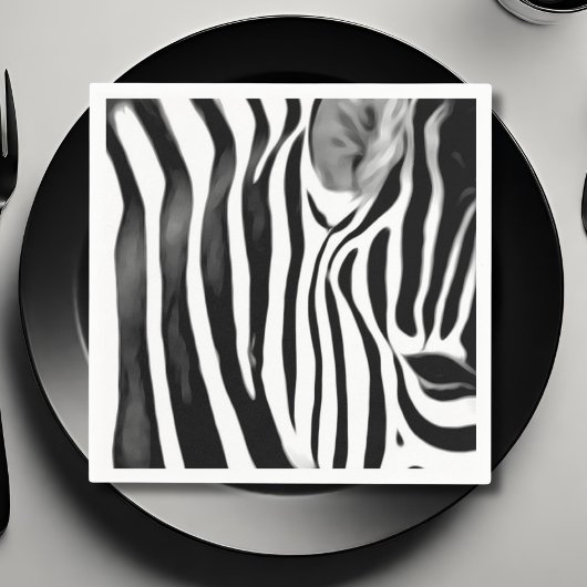 Afdruk voor sluiten van zebra servet