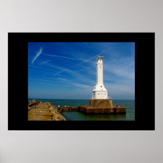 Afdruk vuurtoren Huron Poster