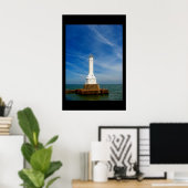 Afdruk vuurtoren Huron Poster (Thuiskantoor)