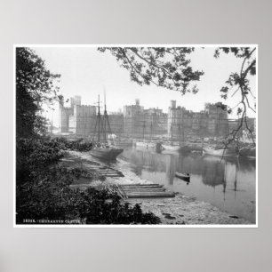 Afdruk Wales, Carnarvon medieval castle Poster