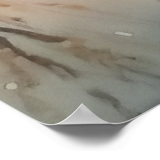 Afdruk Waterverf in het najaar Afbeelding landscha Poster (Hoek)