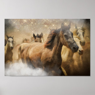 Afdruk Wild Herd of Horses Poster