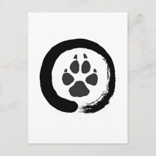 Afdruk Zen wolf Briefkaart