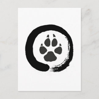 Afdruk Zen wolf Briefkaart