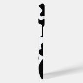 Afdruk zwart-wit Koe iPhone Hoesje (Rechterkant)