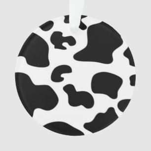 Afdruk zwart-wit Koe Ornament