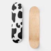 Afdruk zwart-wit Koe Skateboard (Voorkant)