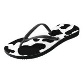 Afdruk zwart-wit Koe Teenslippers (Schuin)