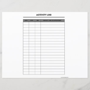Afdrukbaar activiteitenlog