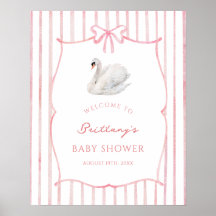 Afdrukbaar Princess Zwaan Baby Shower Welkomstbord