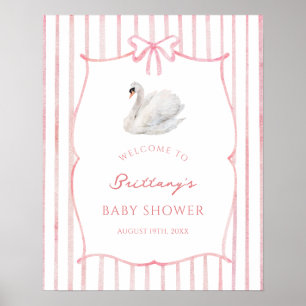 Afdrukbaar Princess Zwaan Baby Shower Welkomstbord Poster