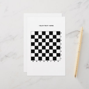Afdrukbaar schaakbord met nummers en letters briefpapier