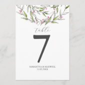 Afdrukbaar Tafelnummer Kerstmis Botanicals (Achterkant)