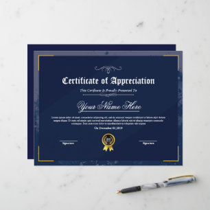 Afdrukbaar waardecertificaat