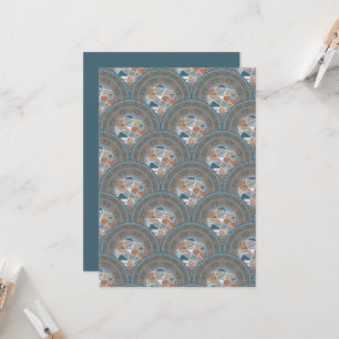 Afdrukbare Abstracte Accent Mandala Art Deco Scall Kaart