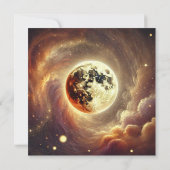 Afdrukbare Autumnal Galaxy Harvest Moon Scrapbook Kaart (Achterkant)
