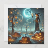 Afdrukbare Autumnal Whimsigoth Pumpkins Scrapbook Kaart (Achterkant)