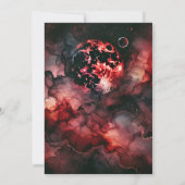 Afdrukbare Bloed Maan Glow Alcohol Ink Scrapbook Kaart (Achterkant)